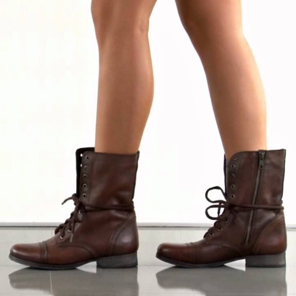 STEVE MADDEN TROOPA brown combat boots